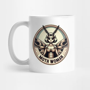 Moth Woman, Moth Man Meme, Funny Cryptid Sci-Fi Mug